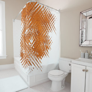 Rideaux De Douche Flamme.motif orange Abstrait. 