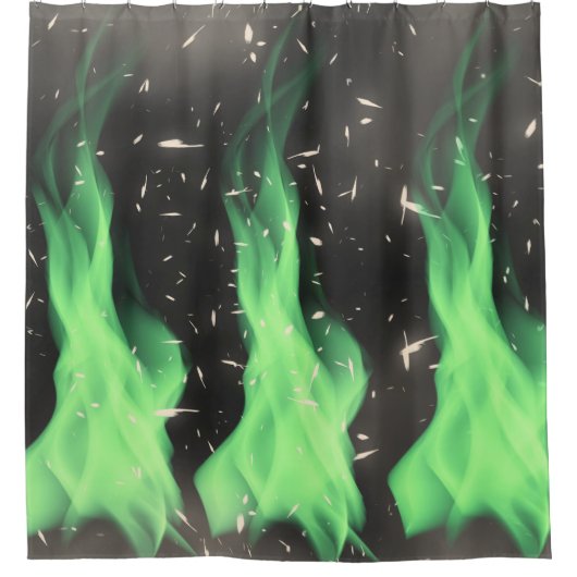 Rideaux De Douche Flamme verte (Devant)