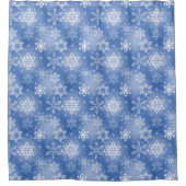 Rideaux De Douche Flammes De Neige Sur Le Bleu D'Hiver (Devant)