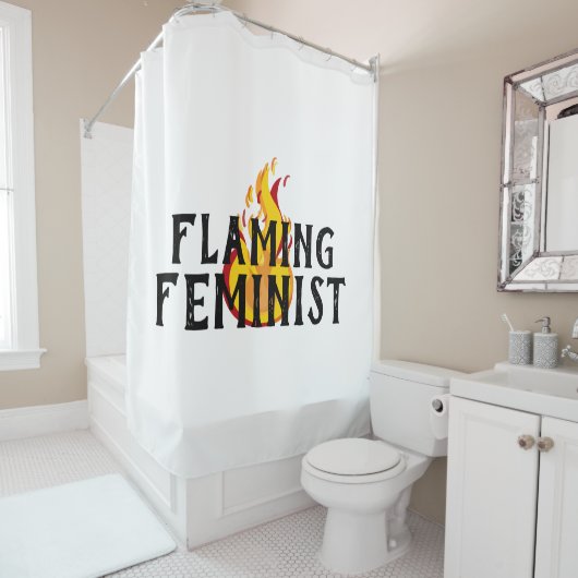 Rideaux De Douche Flammes féministes flamboyantes RBG Flames 20 (En situation)