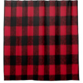 Rideaux De Douche Flannel Buffalo Plaid Rouge lombard texture (Devant)