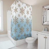 Rideaux De Douche Flèche de neige bleu Ombre    (En situation)