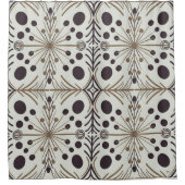 Rideaux De Douche Flèche géométrique Boho Motif blanc (Devant)