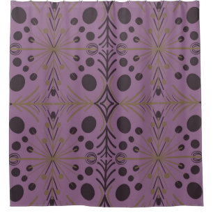 Rideaux De Douche Flèche géométrique Boho Motif violet Jeu d'oreille