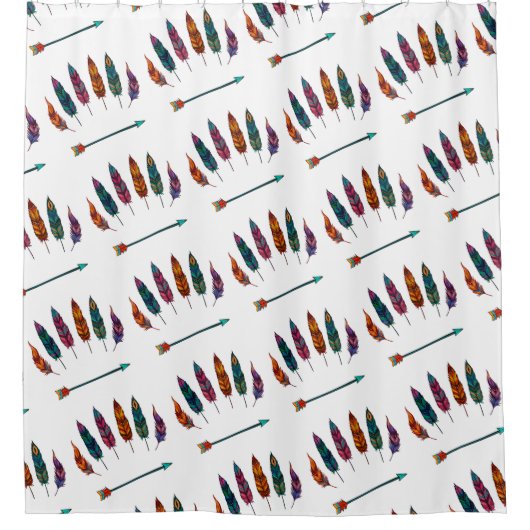 Rideaux De Douche flèche & plumes (Devant)