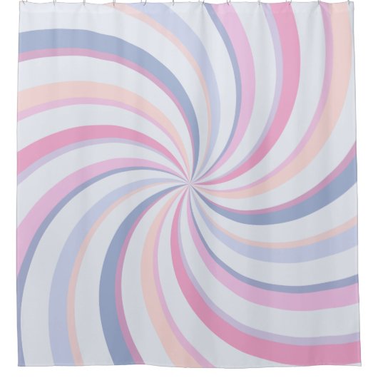 Rideaux De Douche Flèches bleu rose pêche (Devant)