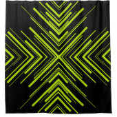 Rideaux De Douche Flèches en Lime vert et noir (Devant)
