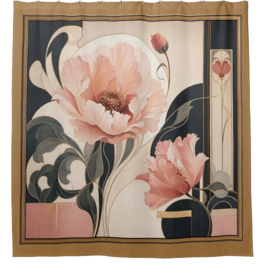 Rideaux De Douche "Fleur abstraite" (Devant)