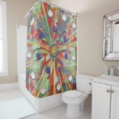 Rideaux De Douche Fleur Abstraite (En situation)