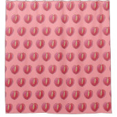 Rideaux De Douche Fleur Anthurium rouge Motif sans couture sur (Devant)