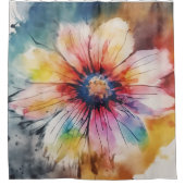 Rideaux De Douche Fleur aquarelle (Devant)