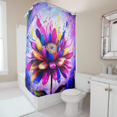 Rideaux De Douche Fleur arc-en-ciel (En situation)