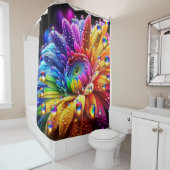 Rideaux De Douche Fleur arc-en-ciel (En situation)