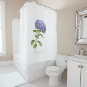 Rideaux De Douche Fleur Blue Hydrangea (En situation)