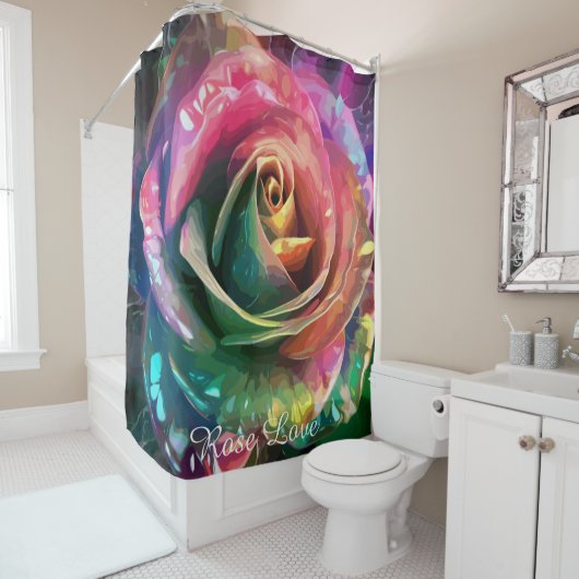 Rideaux De Douche Fleur céleste : Rose Alien (En situation)