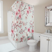 Rideaux De Douche Fleur de Cerisier (En situation)