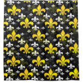 Rideaux De Douche Fleur De Lis Blanc Jaune (Devant)
