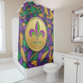 Rideaux De Douche Fleur de lis Mardi Gras (En situation)