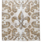 Rideaux De Douche Fleur de lis ornement de luxe - Mère de perle (Devant)