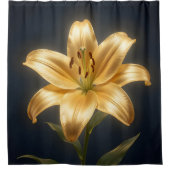 Rideaux De Douche Fleur de lys dorée lumineuse (Devant)