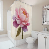 Rideaux De Douche Fleur de pivoine (En situation)