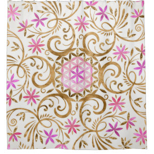 Rideaux De Douche Fleur de vie - mandala florissant