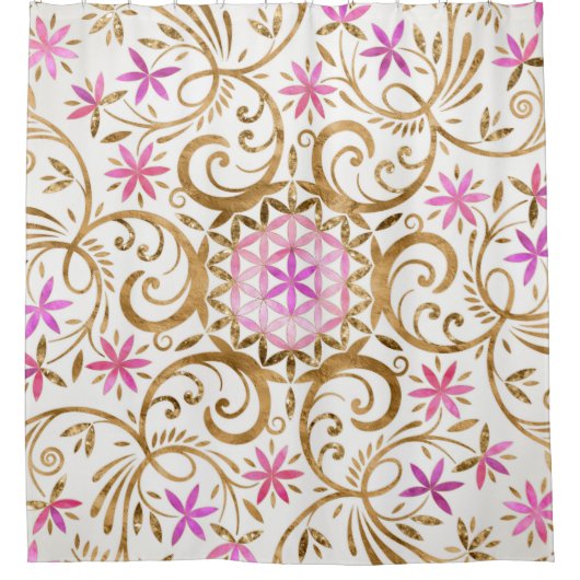 Rideaux De Douche Fleur de vie - mandala florissant (Devant)