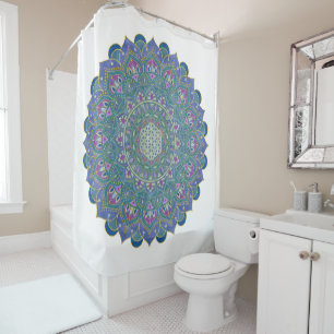 Rideaux De Douche Fleur De Vie - Mandala India Style 1
