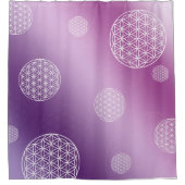 Rideaux De Douche Fleur de vie rose & violet (Devant)