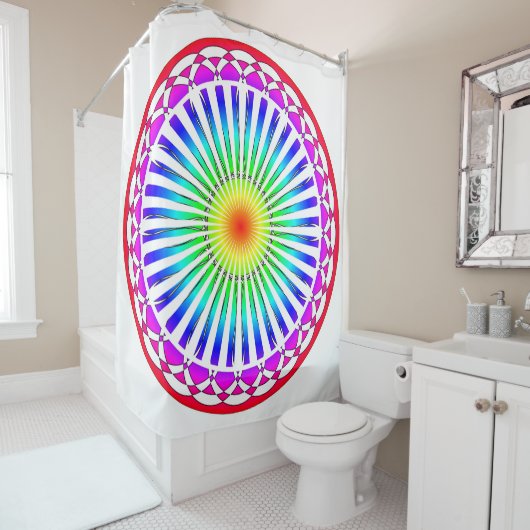 Rideaux De Douche Fleur d'été (En situation)