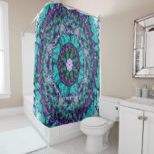 Rideaux De Douche Fleur du paysage marin...... (En situation)