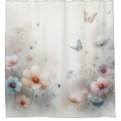 Rideaux De Douche Fleur et Papillon (Devant)