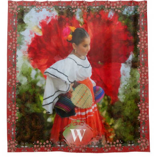 Rideaux De Douche Fleur Fiesta 2555 (Devant)