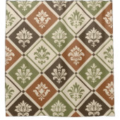 Rideaux De Douche Fleur géométrique (Devant)