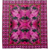 Rideaux De Douche Fleur Hibiscus rose Multiplié Abstrait (Devant)