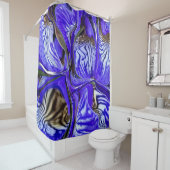 Rideaux De Douche Fleur Iris Violet (En situation)