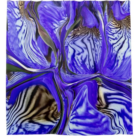 Rideaux De Douche Fleur Iris Violet (Devant)