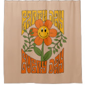 Rideaux De Douche Fleur marguerite rétro des années 70 (Devant)