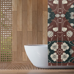 Rideaux De Douche Fleur Noir d'automne