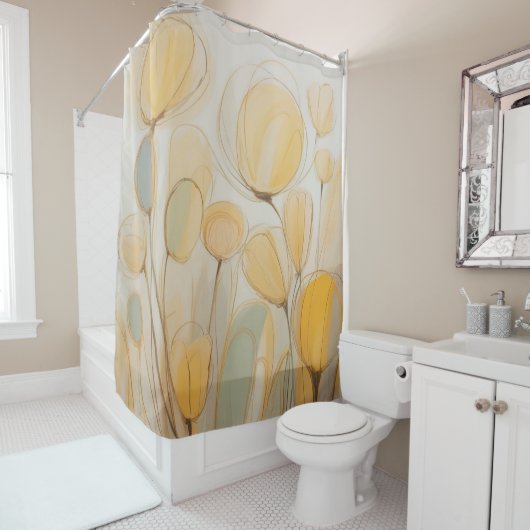 Rideaux De Douche Fleur organique (En situation)