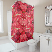 Rideaux De Douche Fleur plante rouge Poinsettia (En situation)