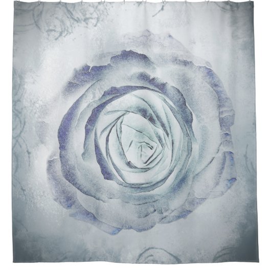 Rideaux De Douche Fleur rose 13 bleu (Devant)