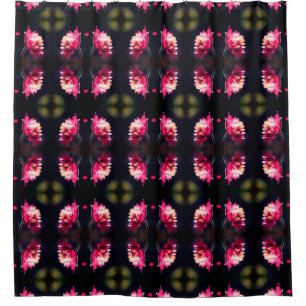 Rideaux De Douche Fleur rouge au soleil Motif Abstrait