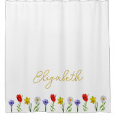 Rideaux De Douche Fleur sauvage (Devant)