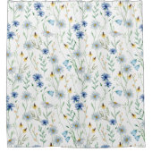 Rideaux De Douche Fleur sauvage couleur bleu violet (Devant)