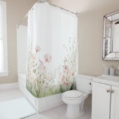 Rideaux De Douche Fleur sauvage précis (En situation)