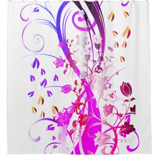 Rideaux De Douche Fleur Tourbillon d'Amour (Devant)