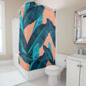 Rideaux De Douche Fleur tropicale, plante et motif de feuilles b (En situation)