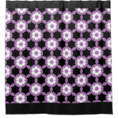 Rideaux De Douche Fleur violet blanc noir (Devant)