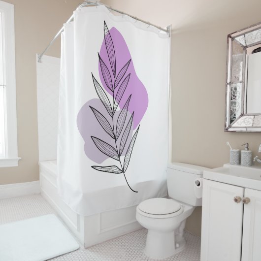 Rideaux De Douche Fleur violette de Boho (En situation)